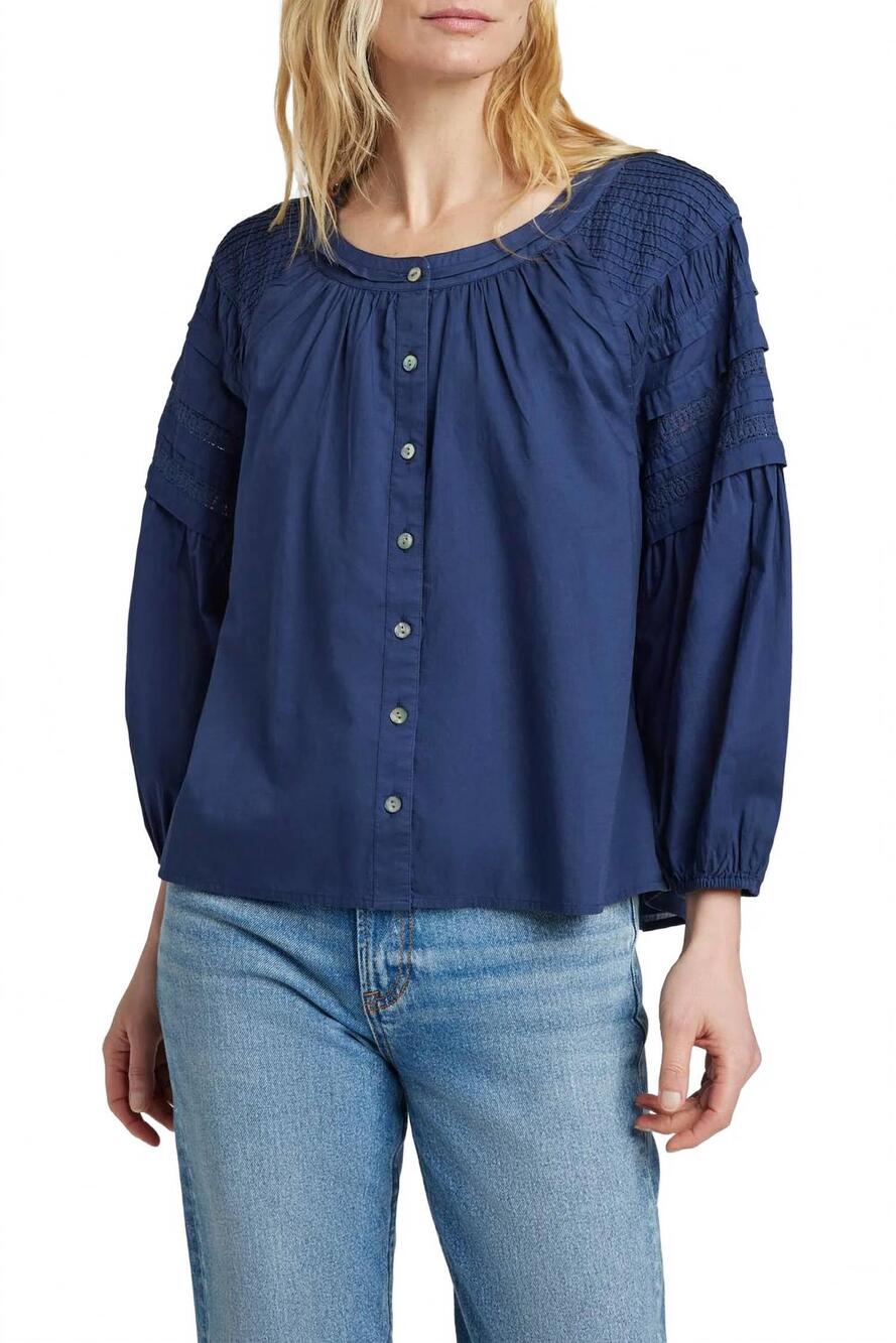 NEW FAHERTY enna top in navy